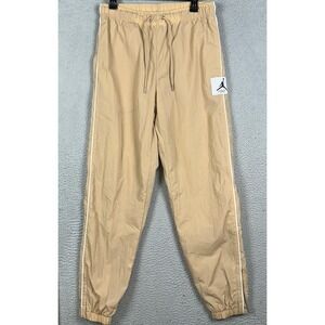 Jordan Flight Essentials Pants Men Small Tan Track Jogger Athletic Stretch Waist
